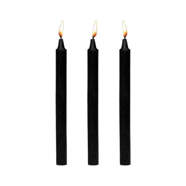 Master Series Dark Drippers Fetish Drip Candles Set of 3 - Black - 89 g