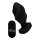 Ass Thumpers Swirled Vibrating Anal Plug with Remote Control - Black