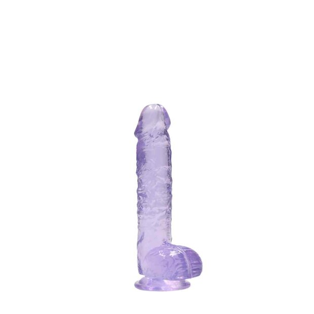 RealRock Realistic Dildo With Balls Lila 17 cm