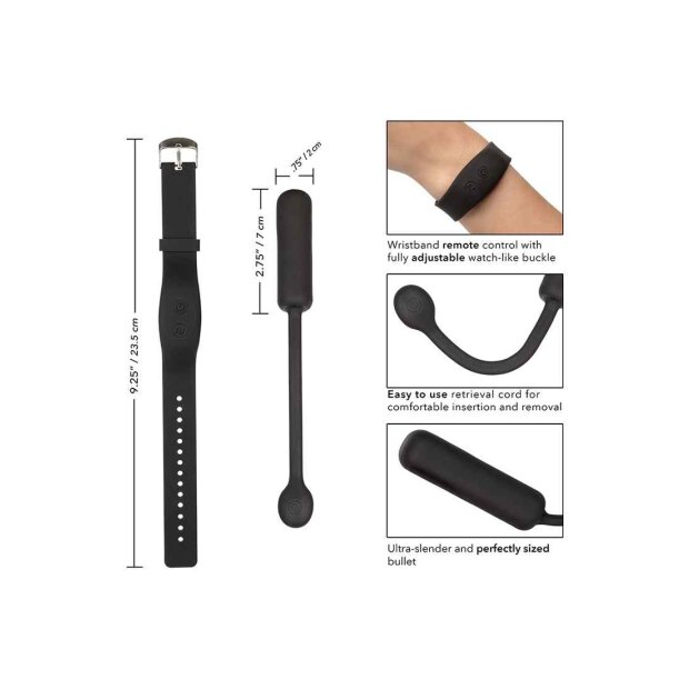 CalExotics Paarvibrator mit Armband Vibrator Schwarz