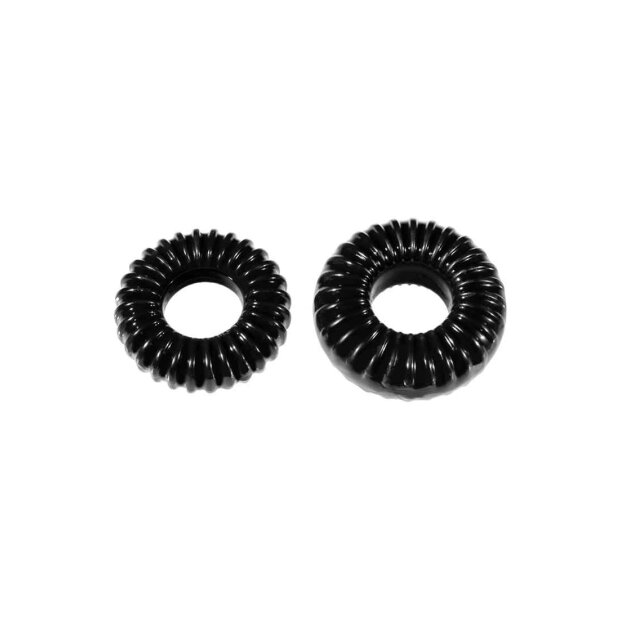 Perfect Fit Blend Premium Stretch Ribbed Ring 2-pack - Black