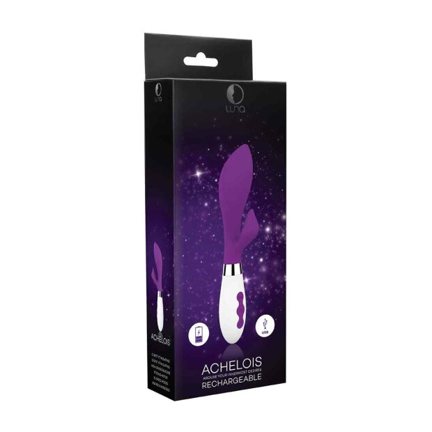 Luna Achelois Rechargeable Rabbit Vibrator Lila 21,8 cm