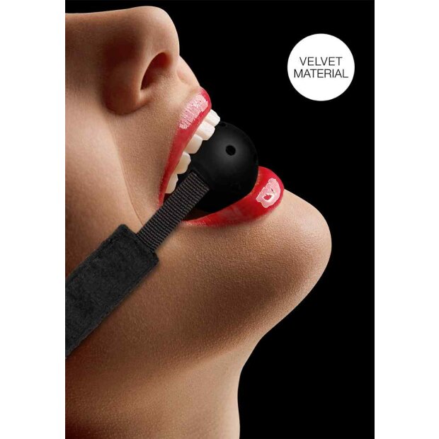 Velvet & Velcro Adjustable Breathable Gag
