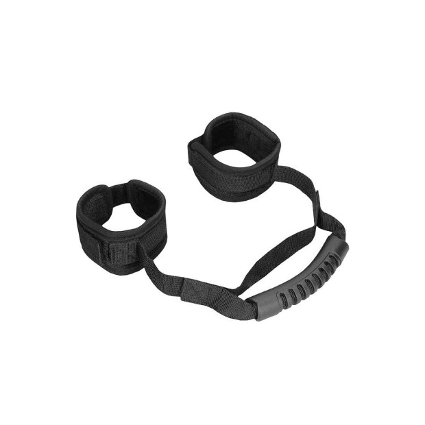 Velvet & Velcro Adjustable Handcuffs with Handle