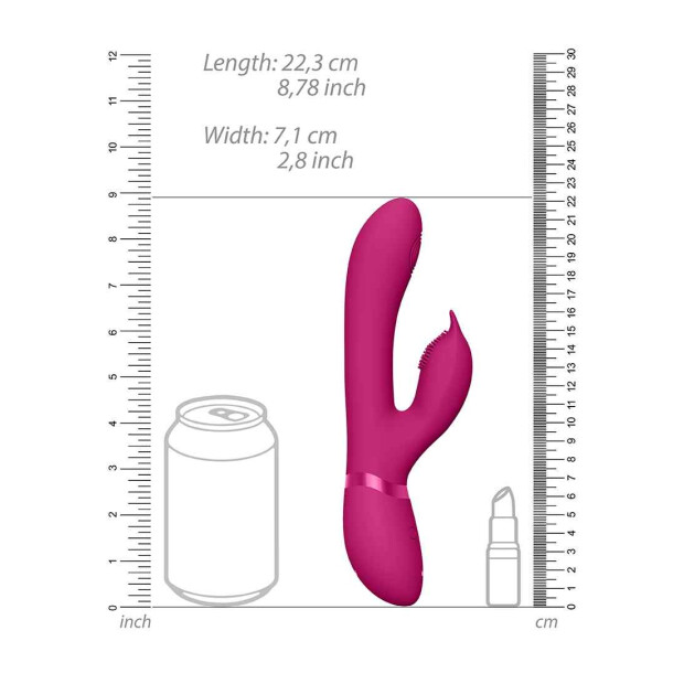 VIVE Aimi Pulse Wave Vibrating G-Spot Rabbit Vibrator Pink 22,3 cm