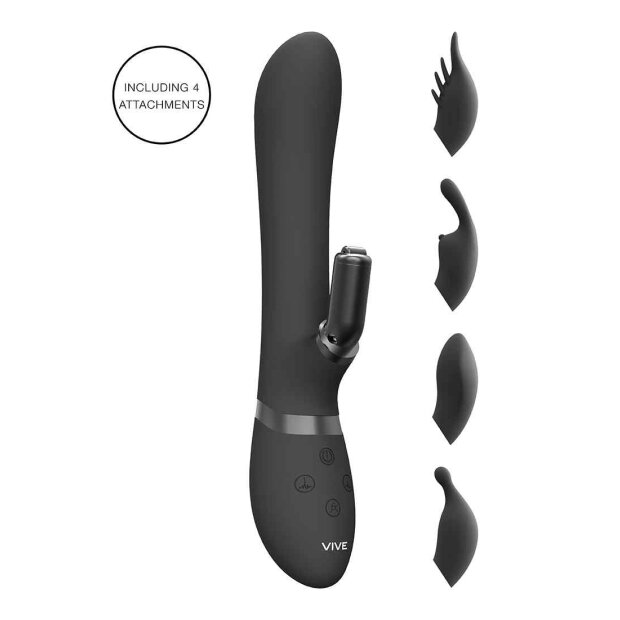 VIVE Chou G-Spot Rabbit Vibrator Schwarz 22,3 cm
