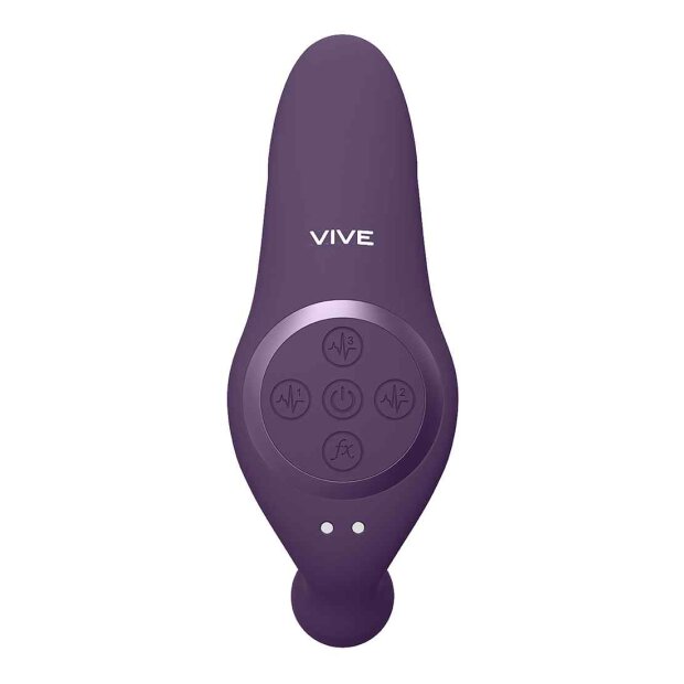 VIVE Kata Pulse Wave Vibrating Double Penetration Vibrator Lila 12 cm
