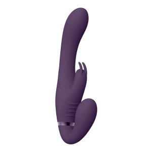 VIVE Suki Vibrating Strapless Strap-on Rabbit Lila 22 cm