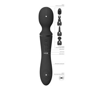 Nami Pulse Wave & Vibrating Wand Black