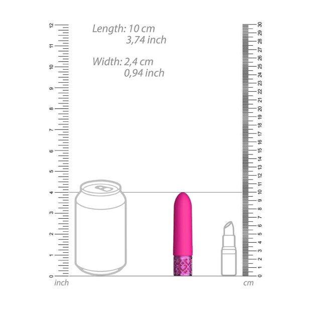 Shots Imperial Rechargeable Silicone Bullet Mini Vibrator Pink 10 cm ⌀ 2,4 cm