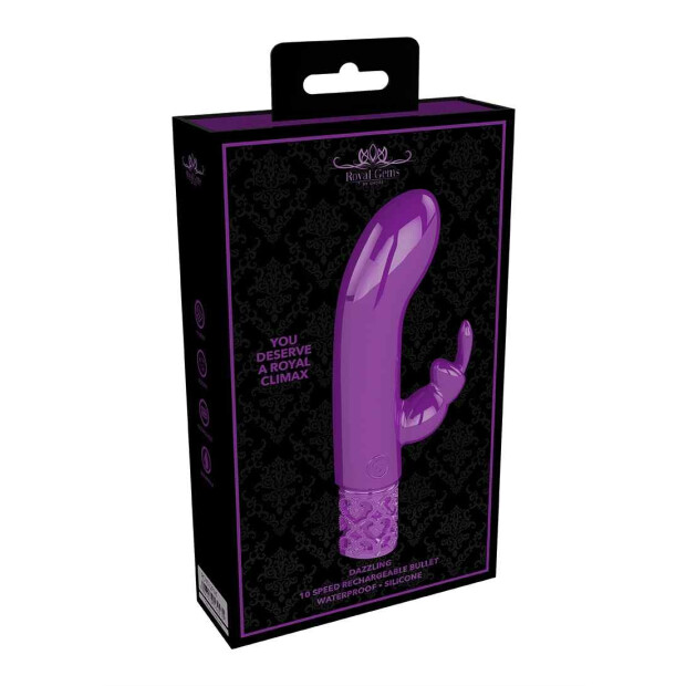 Dazzling Rechargeable Silicone Bullet Purple