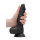 RealRock Dong with testicles Dildo Schwarz 18 cm