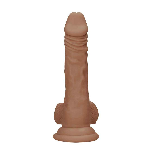 Dong with testicles 7" Tan