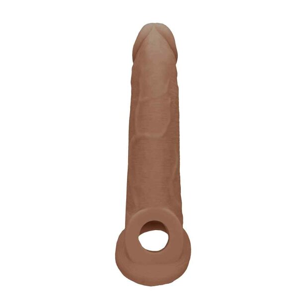 RealRock Penis Sleeve Tan Penishülle Braun 22,5 cm