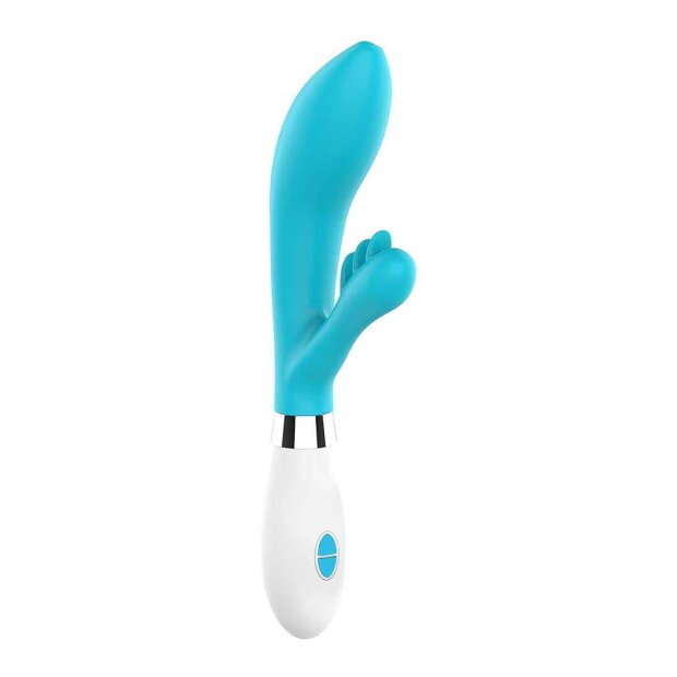 Luminous Agave Vibrator mit Klitorisstimulation Türkis 23,1 cm ⌀ 3,6 cm