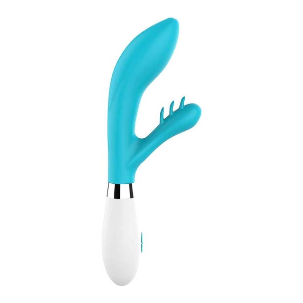 Luminous Agave Vibrator mit Klitorisstimulation Türkis 23,1 cm ⌀ 3,6 cm