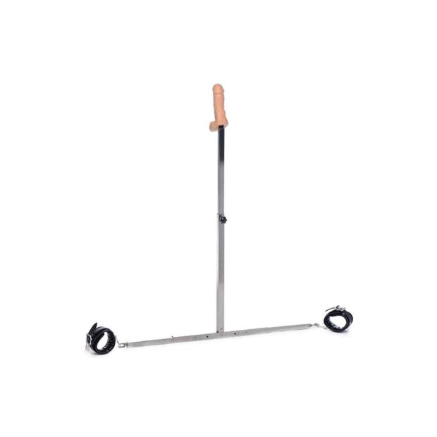 Squat Anal Impaler with Spreader Bar and Cuffs