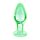 XR Brands Booty Sparks Glow-In-The-Dark Glass Anal Plug Large Transparent ⌀ 3,5 cm