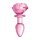 Booty Sparks Glass Small Anal Plug - Pink Rose 2,5 cm