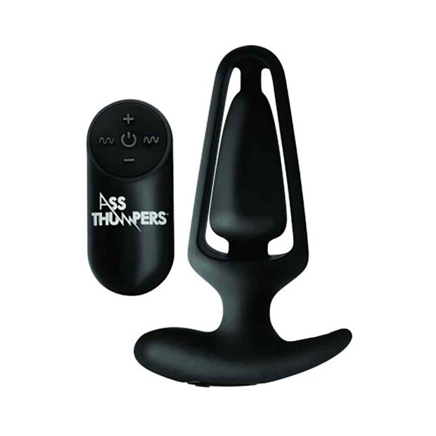 Ass Thumpers Power Plug 7X Hollow Anal Plug with Remote Control