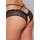 Open Panty Lace Band Criss Cross Straps   -  Black - OS