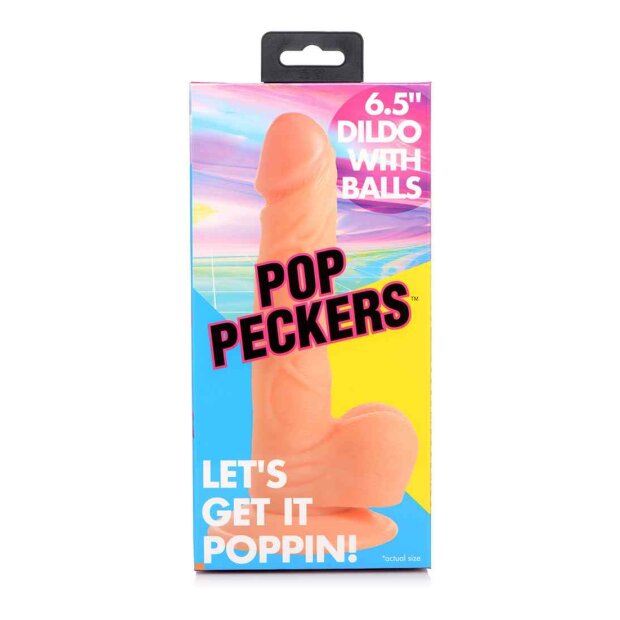POP 6.5" Dildo with Balls - Light