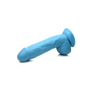 POP 8.25" Dildo with Balls - Blue