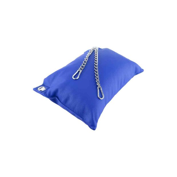 Leather pillow - Blue