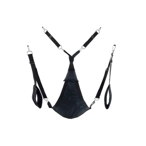 Triangle canvas sling - 3 or 4 points - Full set - Black