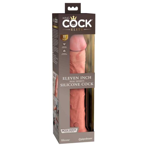 King Cock Elite Dual Density Cock Dildo Beige 29,5 cm