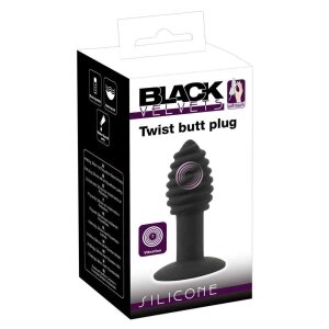 Black Velvets Twist Butt Plug Vibro-Analplug Schwarz ⌀...