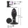 Black Velvets Twist Butt Plug Vibro-Analplug Schwarz ⌀ 3,9 cm
