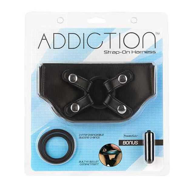 Addiction Strap-On Harness One Size Fits Most Schwarz