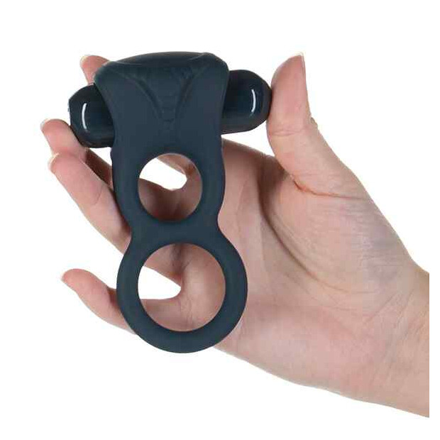 Lux Active Triad Vibrating Dual Ring Klitoris-Stimulation Schwarz