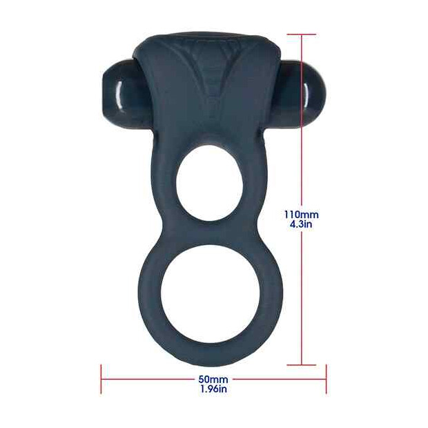 Lux Active Triad Vibrating Dual Ring Klitoris-Stimulation Schwarz