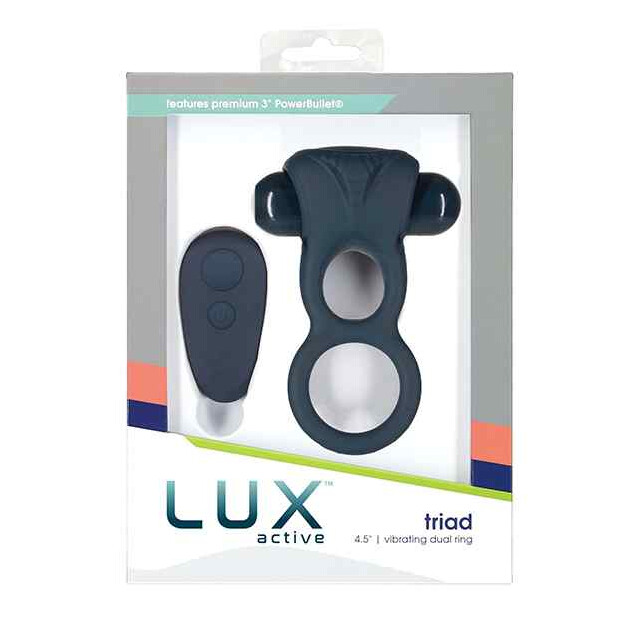 Lux Active Triad Vibrating Dual Ring Klitoris-Stimulation Schwarz