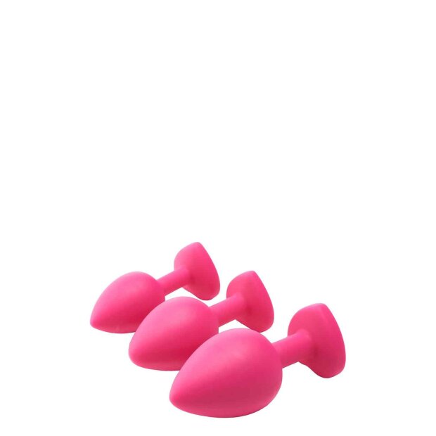 Dream Toys Flirts Anal Training Kit Analplugs Pink 3 Teilig