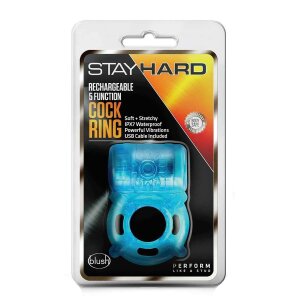 Blush Stay Hard Cock Ring Vibrationsring Blau ⌀ 3,8 cm