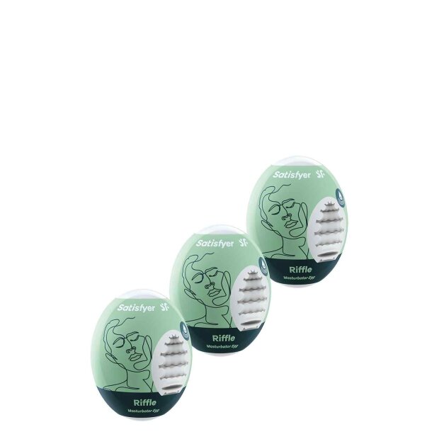 Satisfyer Taschenmuschi Egg Riffle 3er Set