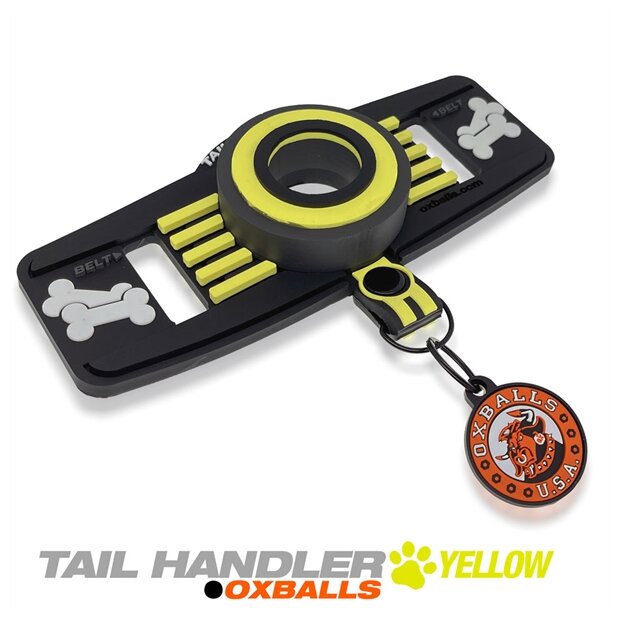 Oxballs TAIL HANDLER Belt-Strap Show Tail - Yellow