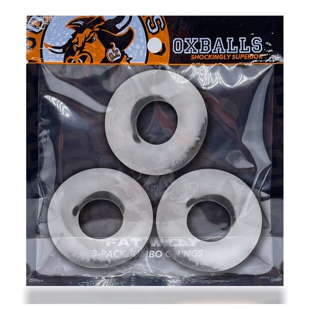 Oxballs FAT WILLY 3-pack Cockrings Penisringe Transparent ⌀ 5,1 cm
