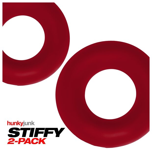 Oxballs STIFFY 2er-Pack Bulge Penisringe Rot ⌀ 2,6 cm