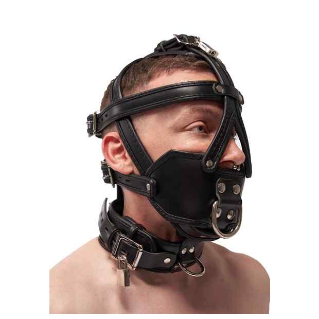 Mister B Leather Extreme Muzzle Head Harness