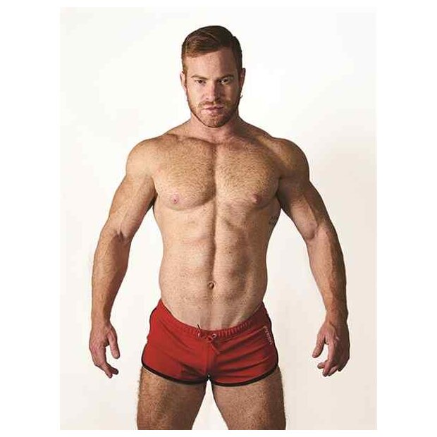 Mister B URBAN Ibiza Shorts Red Black
