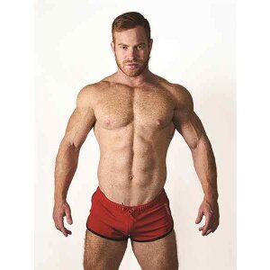 Mister B URBAN Ibiza Shorts Red Black