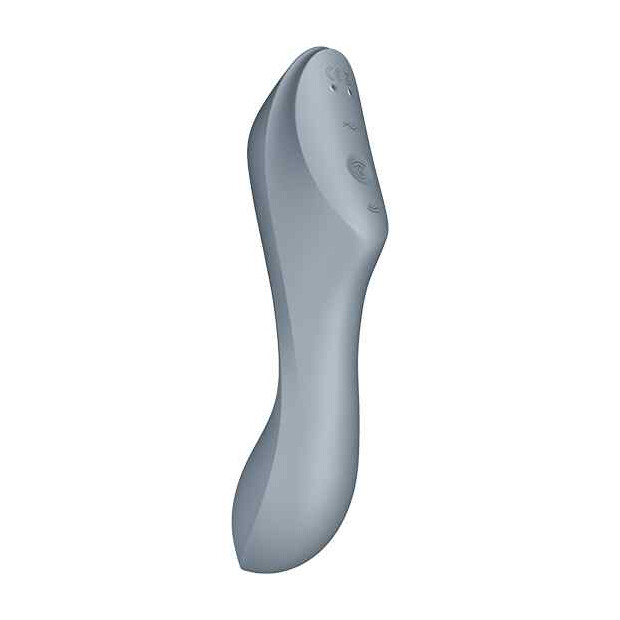 Satisfyer Curvy Trinity 3 Insertable Air Pulse Vibrator Blue Grey