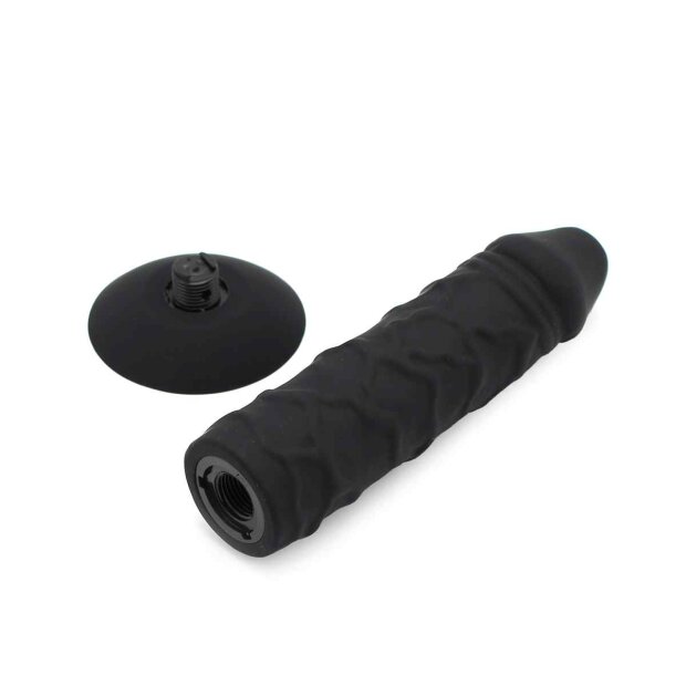 Kiotos Big Silicone Suction Dildo Schwarz 18 cm