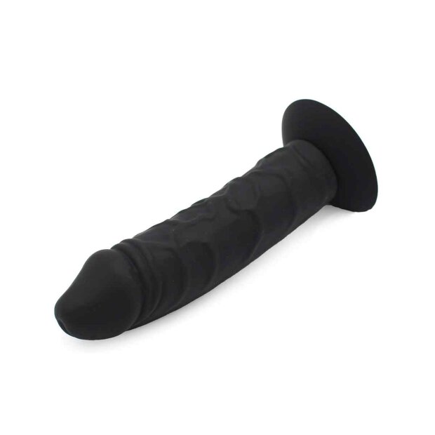 Kiotos Big Silicone Suction Dildo Schwarz 18 cm