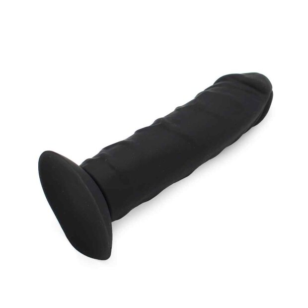 Kiotos Big Silicone Suction Dildo Schwarz 18 cm