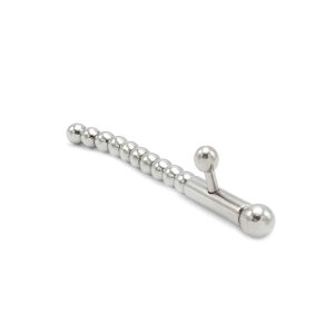 Hollow Penis Plug 2 Removable Nobs Curved